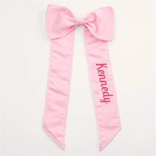 Embroidered Pink Bow | Personalization Mall