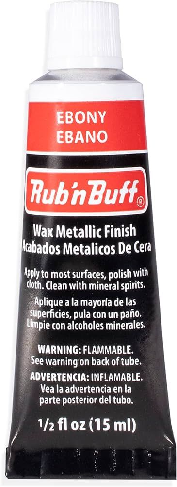 AMACO Rub n Buff Wax Metallic Finish - Rub n Buff Ebony 15ml Tube - Versatile Gilding Wax for Fin... | Amazon (US)
