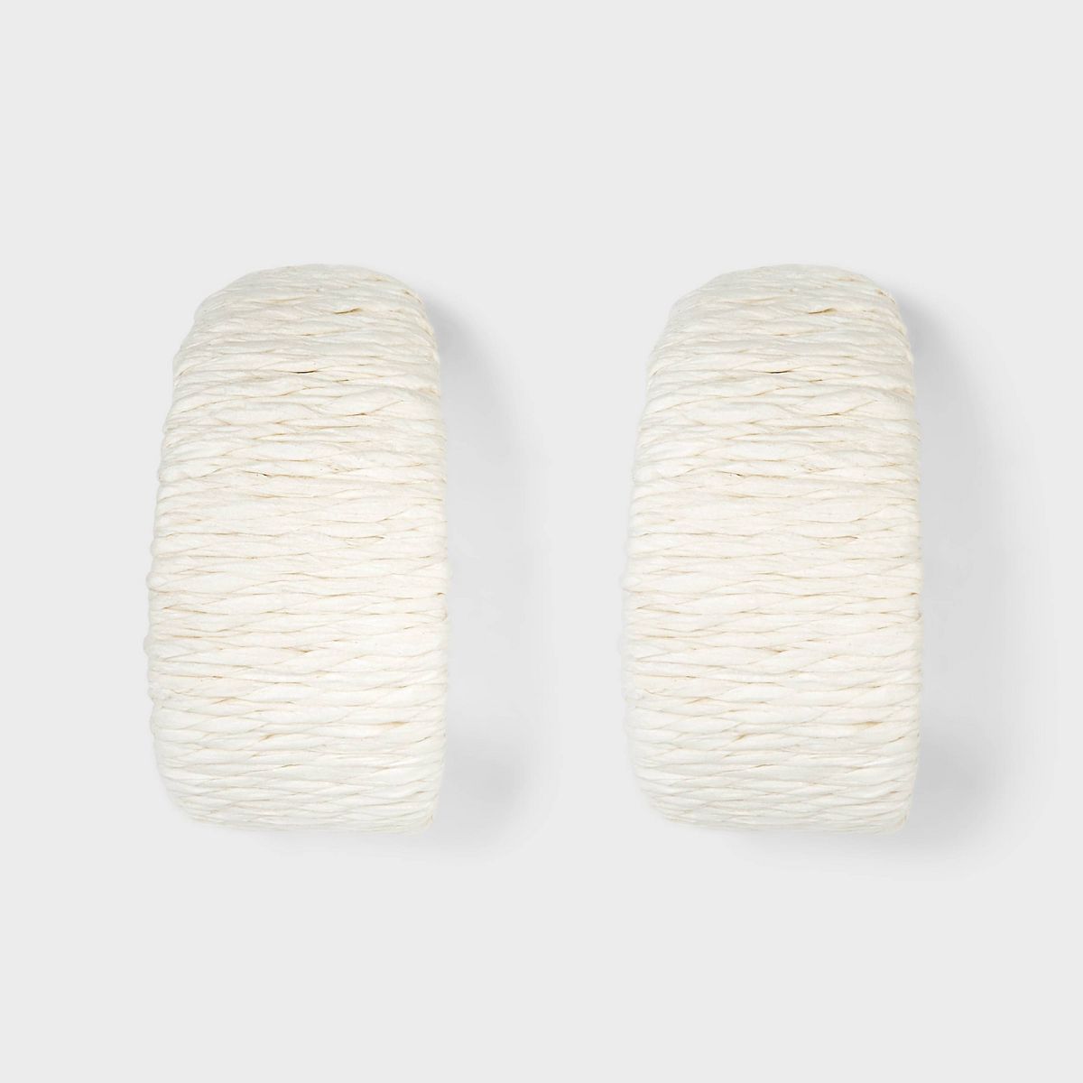 Rattan Wrapped Hoop Earrings - A New Day™ Ivory | Target