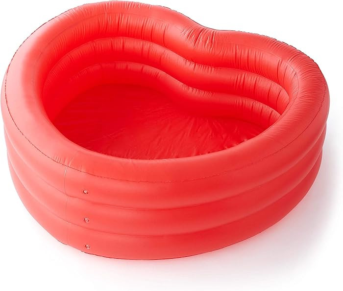 Ban.do Red Heart-Shaped Inflatable Swimming Pool, Large Blow Up Pool Fits 2-3 Adults, Red Heart | Amazon (US)