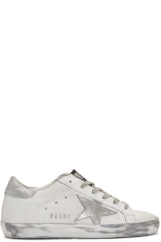 White & Silver Superstar Sneakers | SSENSE 