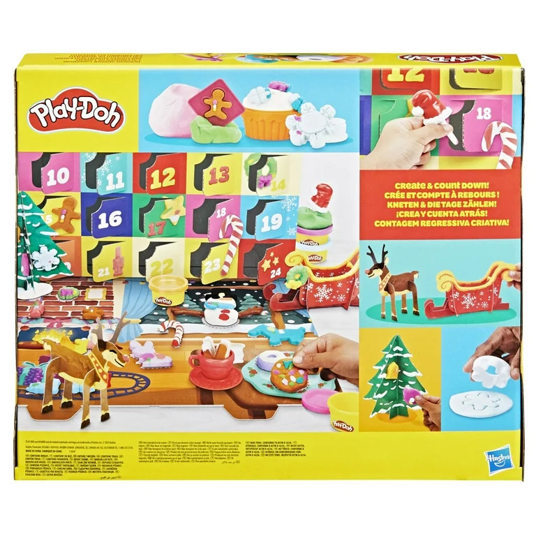 Play-Doh Holiday Advent Calendar, 24 Days of Surprise Toys for Kids 3+ - Walmart.com | Walmart (US)