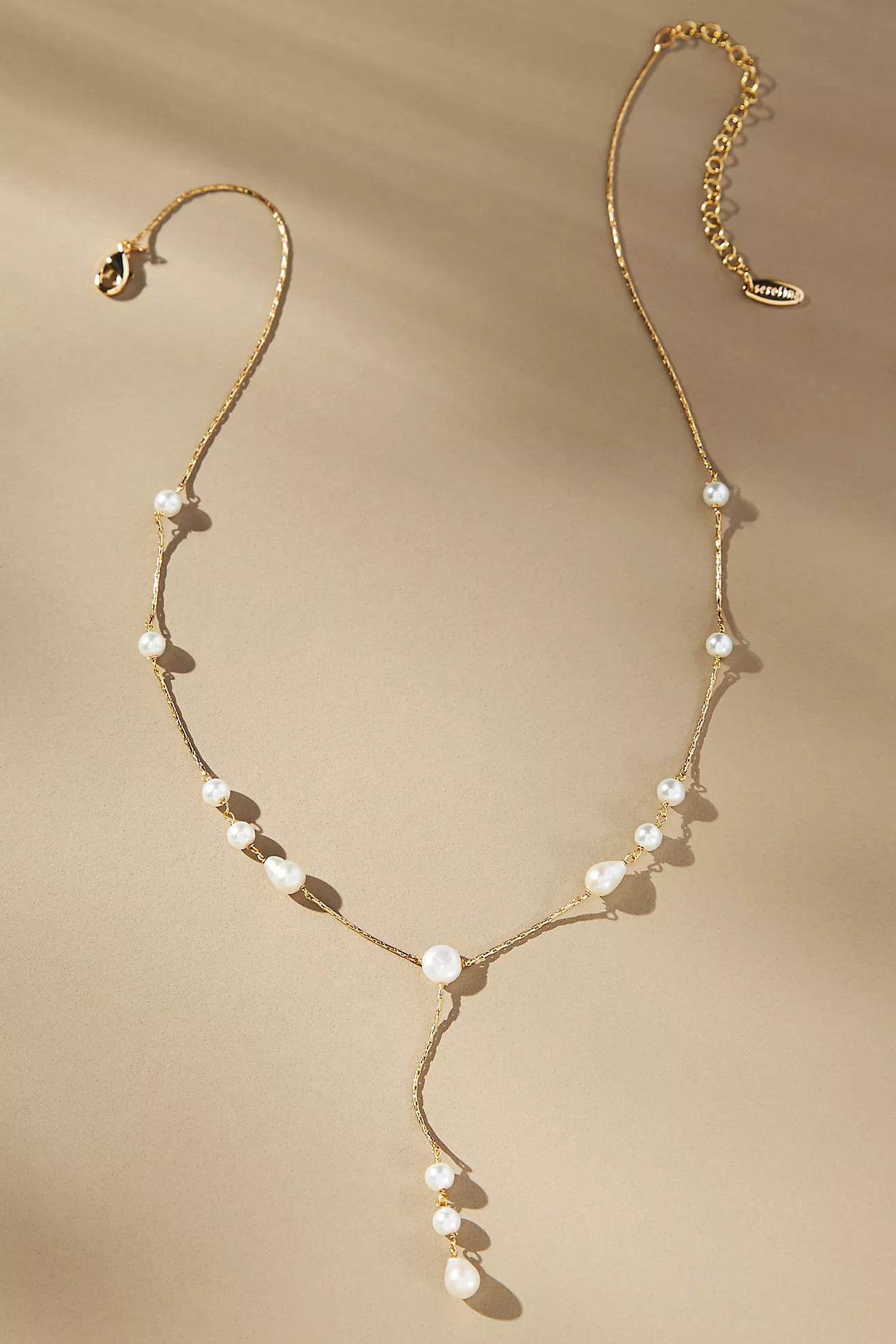 Spaced Pearl Y-Neck Necklace | Anthropologie (US)