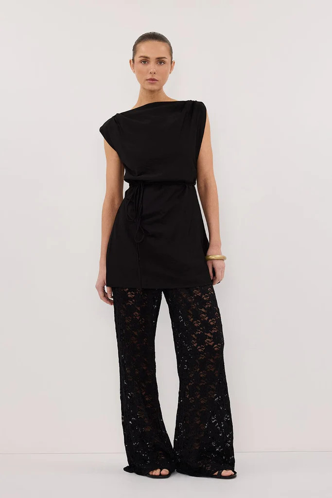 LOULA BLACK LACE PANT | DISSH