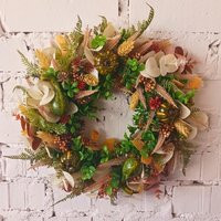 Handmade Autumn Wreath Rustic Green Pumpkin Fall Decor | Etsy (US)