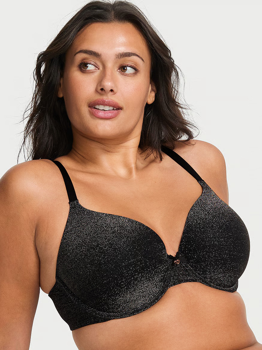 Buy Shimmer Lightly Lined Full-Coverage Bra, Black - Order Bras online - Victoria's Secret US | Victoria's Secret (US / CA )