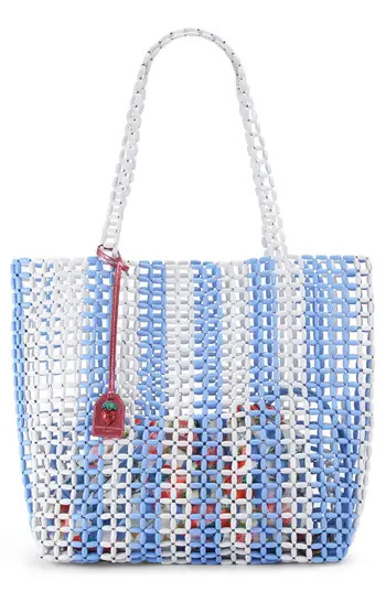 Kurt Geiger London Kensington Rainbow Beaded Shopper in Open Blue at Nordstrom Rack | Nordstrom Rack