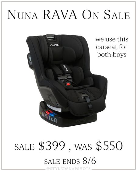 Our car seat for the boys is on sale for $399, was $550

#LTKkids #LTKsalealert #LTKbaby