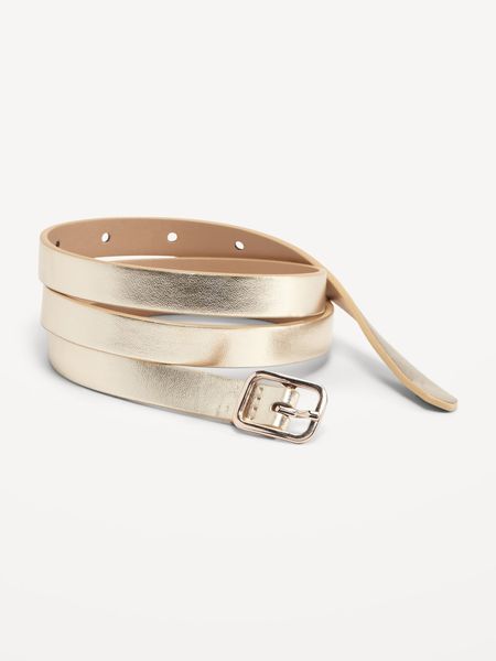 Skinny Metallic Belt For Women (0.75 Inches) | Old Navy (US)