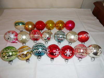20 Vintage Glass Christmas Ornaments - Shiny Brite 2 1/4" Diameter  | eBay | eBay US