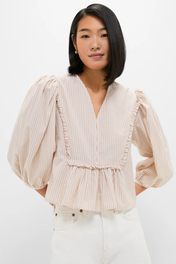 Natural Stripe Stevie Blouse | Tuckernuck (US)
