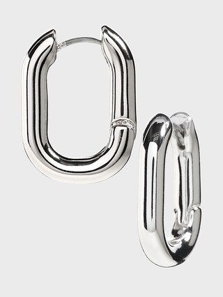Thick Oval Hoop Earrings | Banana Republic Factory