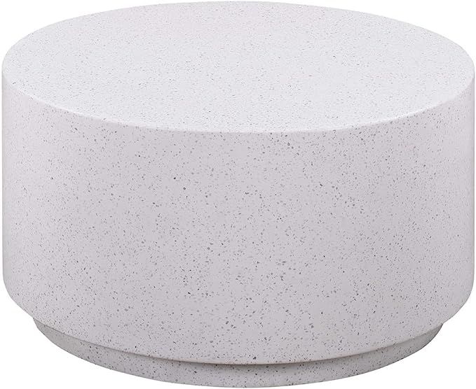 TOV Furniture Terrazzo 15.8" H Light Speckled Concrete Coffee Table in White/Gray | Amazon (US)