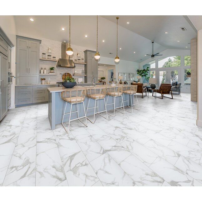 SMARTCORE  Ultra Mandalay Marble 12-in x 24-in Waterproof Interlocking Luxury Flooring (15.71-sq... | Lowe's