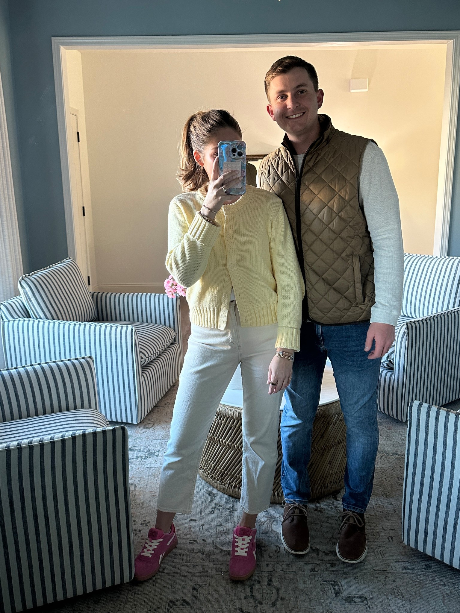 Last nights outfit 💛 Linked the sneaks & a similar sweater, jeans are A&F! 

#LTKFindsUnder50 #LTKSeasonal