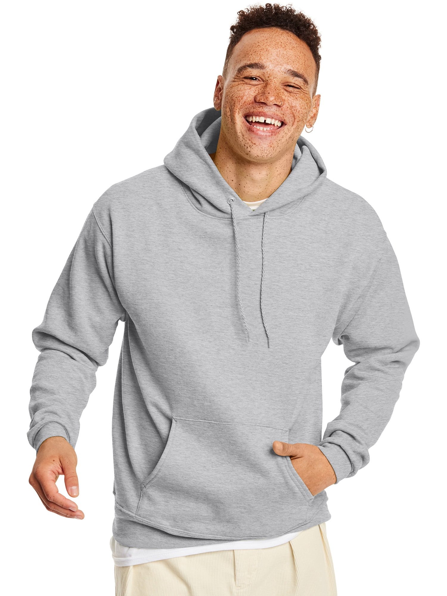 Hanes Men's and Big Men's EcoSmart Fleece Pullover Hoodie, Sizes S-5XL | Walmart (US)
