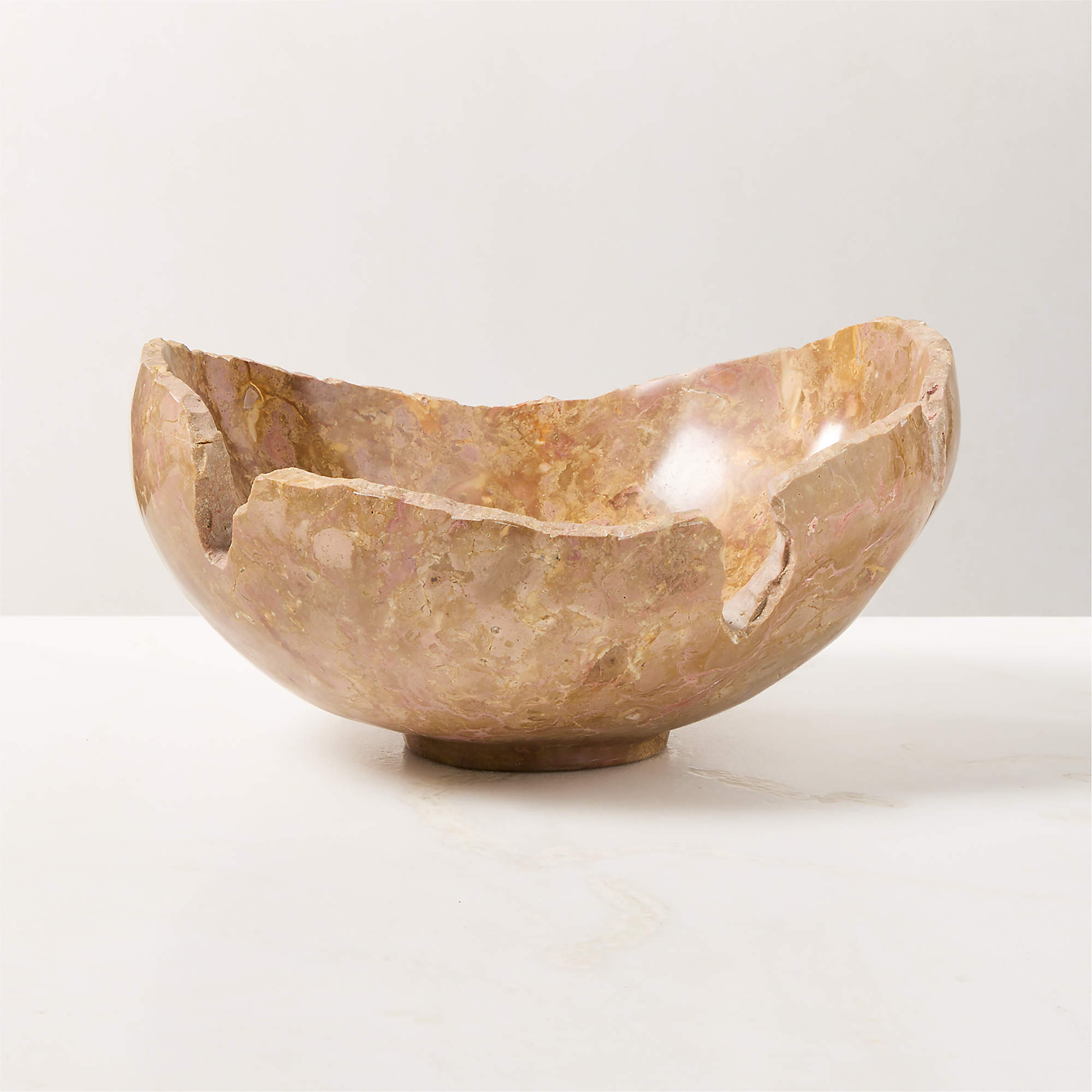 Izzo Natural Marble Decorative Bowl + Reviews | CB2 | CB2