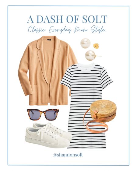 Classic everyday mom style! This is one of my go-to spring looks! It’s so easy and so timeless. 

Spring style, spring fashion, classic style, classic fashion, stripes, J.Crew, J.Crew Factory, pearls, canvas sneakers, sweater blazer, preppy, preppy fashion, preppy style 

#LTKunder100 #LTKstyletip #LTKSeasonal