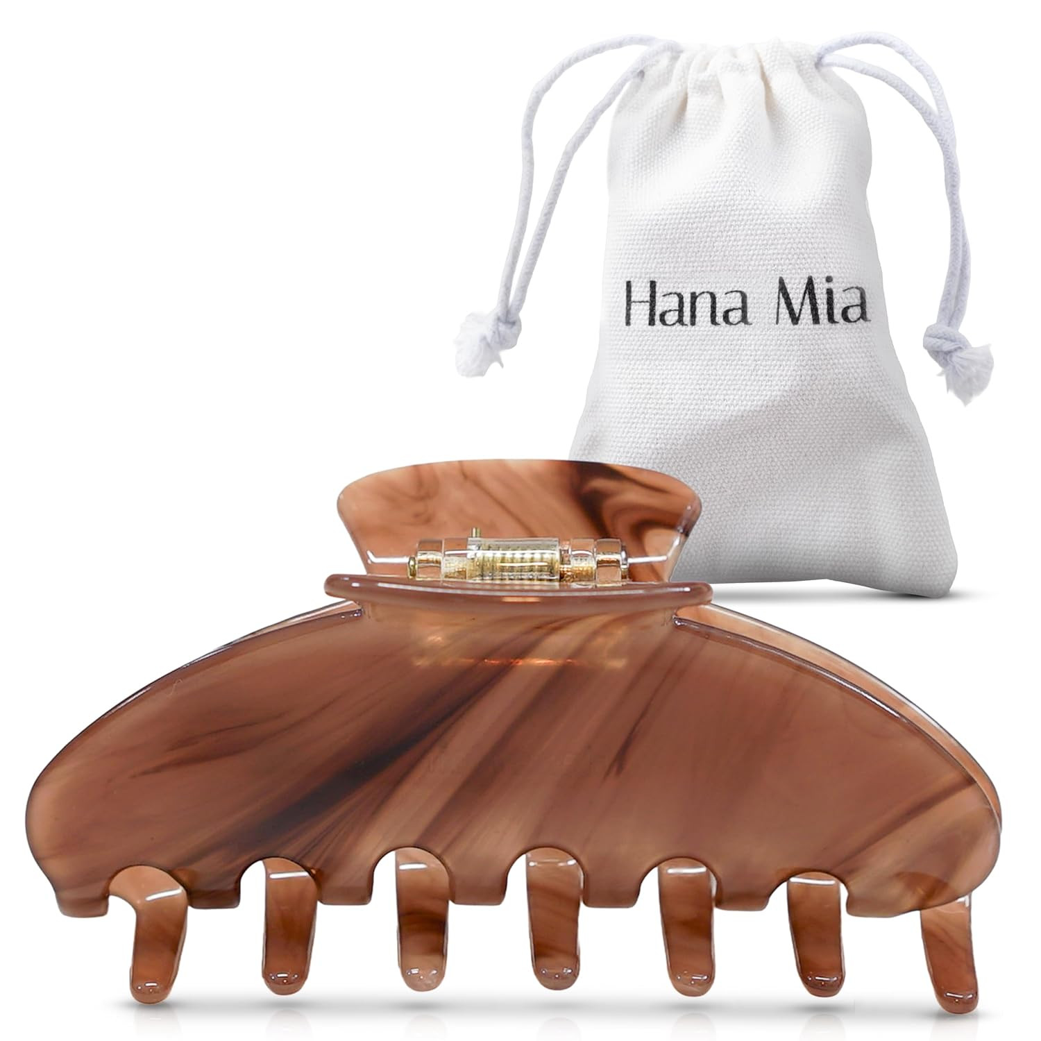 Luxury Mocha Claw Clip for Women | Our Large 4 Inch Hair Clip Creates Beautiful Half Ups, Secure Updos & Chic Daily Styles | Premium Acetate Claw with Secure Hold & Snag Free Teeth for Easy Styling | Amazon (US)
