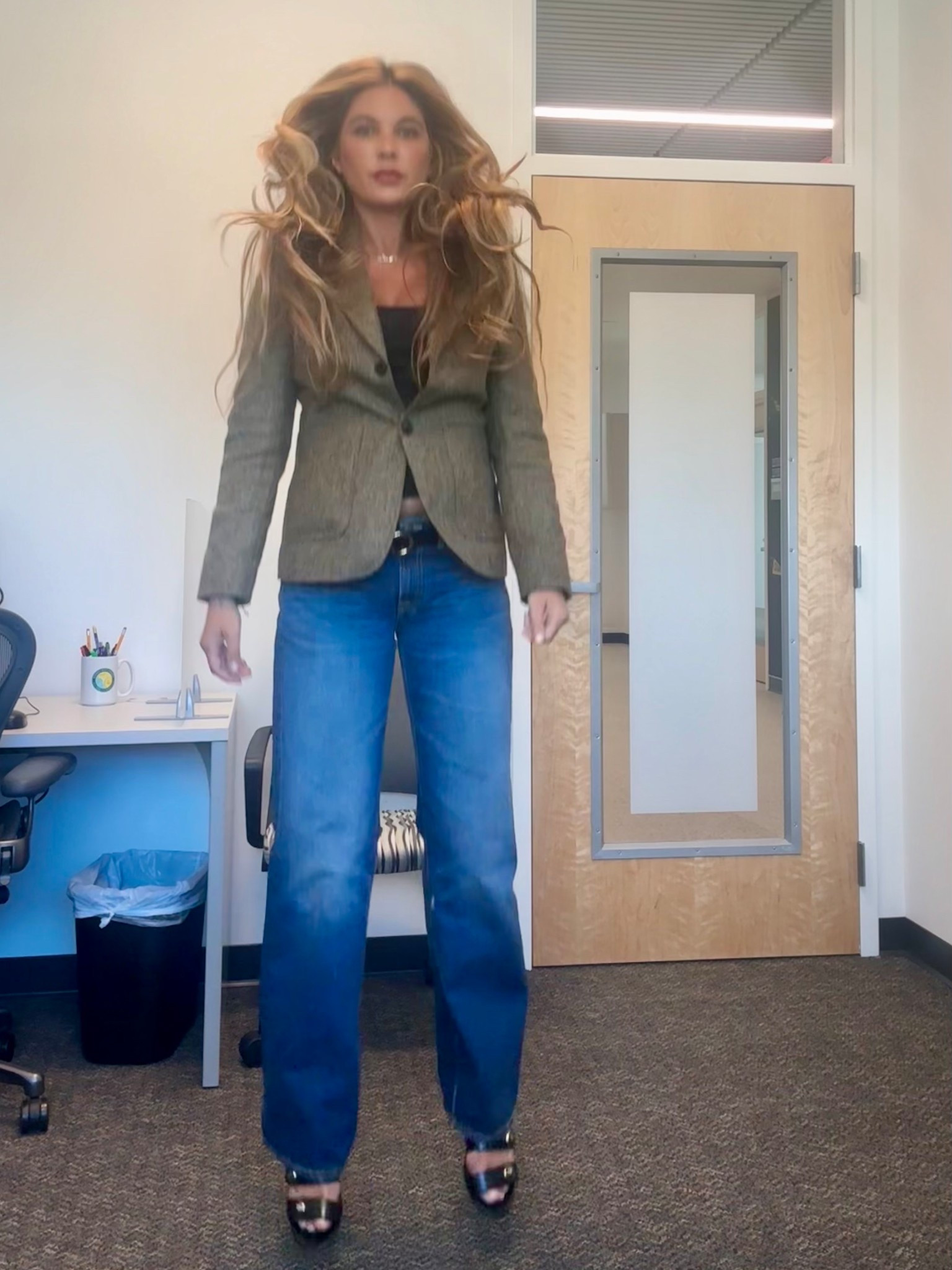 Blazer medium 
Jeans 27

#LTKdayinmylife