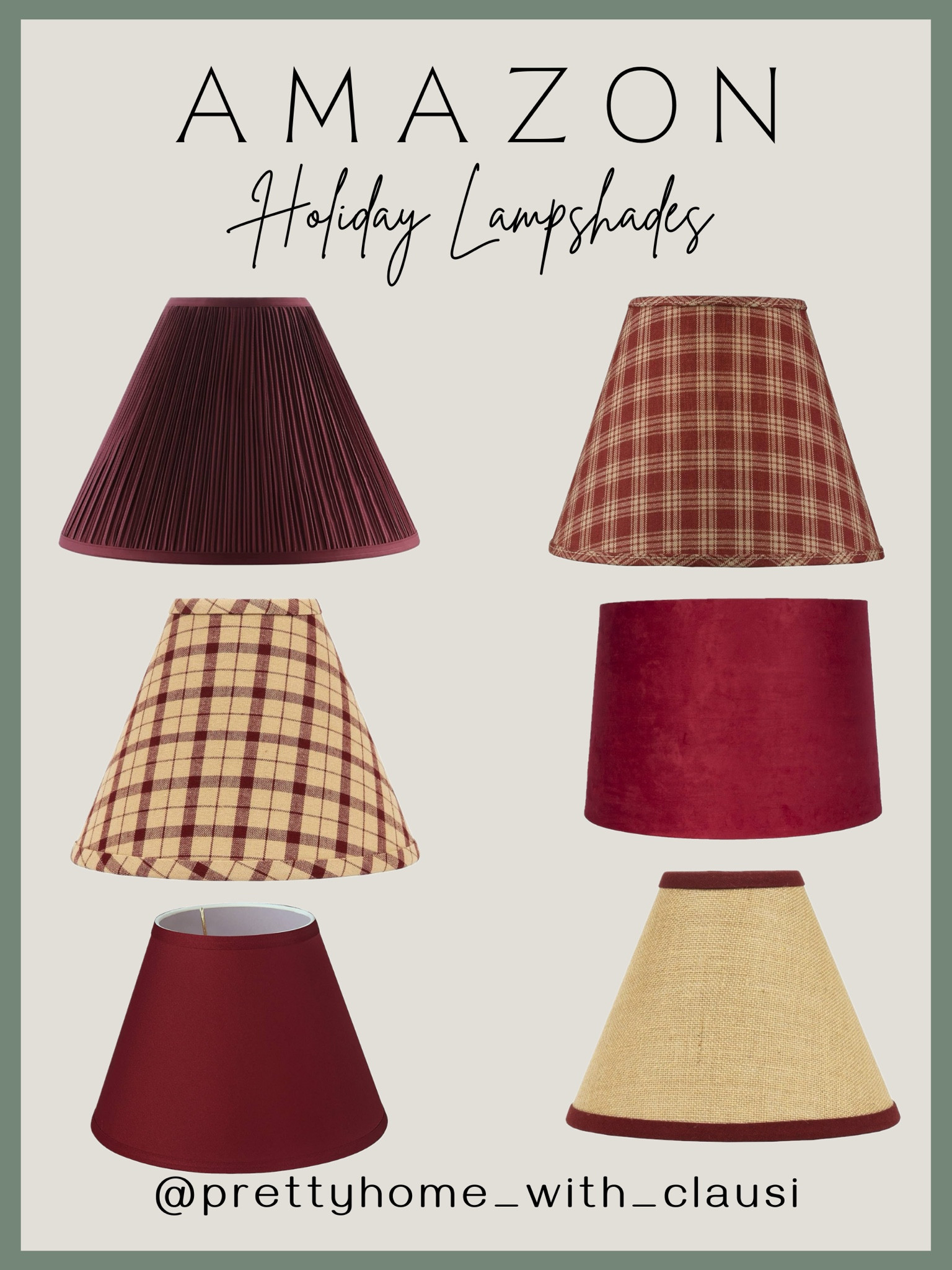 Swap your white lampshade for a plaid lampshade or red lampshade and get in the Holiday spirit.

#LTKCyberWeek #LTKSeasonal #LTKHoliday