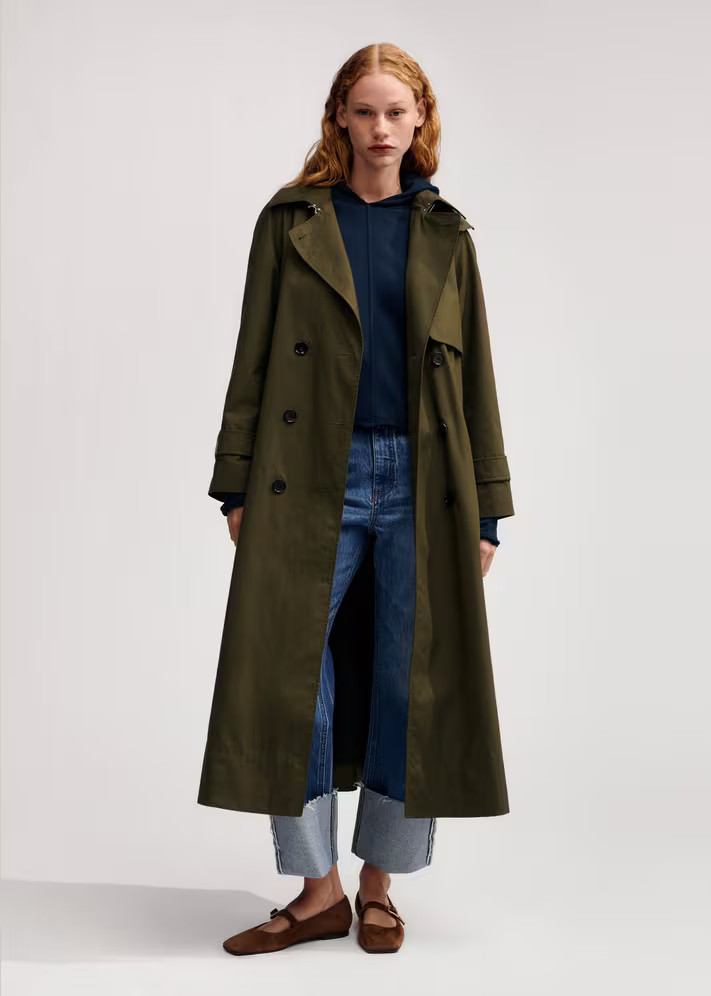 Oversized Cotton Trench Coat Water-Resistant Cotton | ME+EM Global (Excluding US)