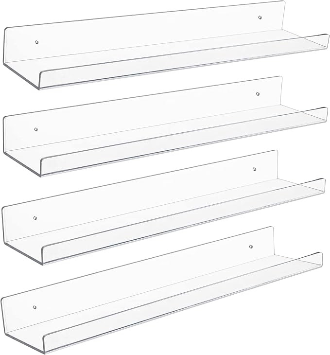HBlife 15 Inches Invisible Wall Floating Bookshelf for Kids and Nursery, Clear Acrylic Shelves fo... | Amazon (CA)