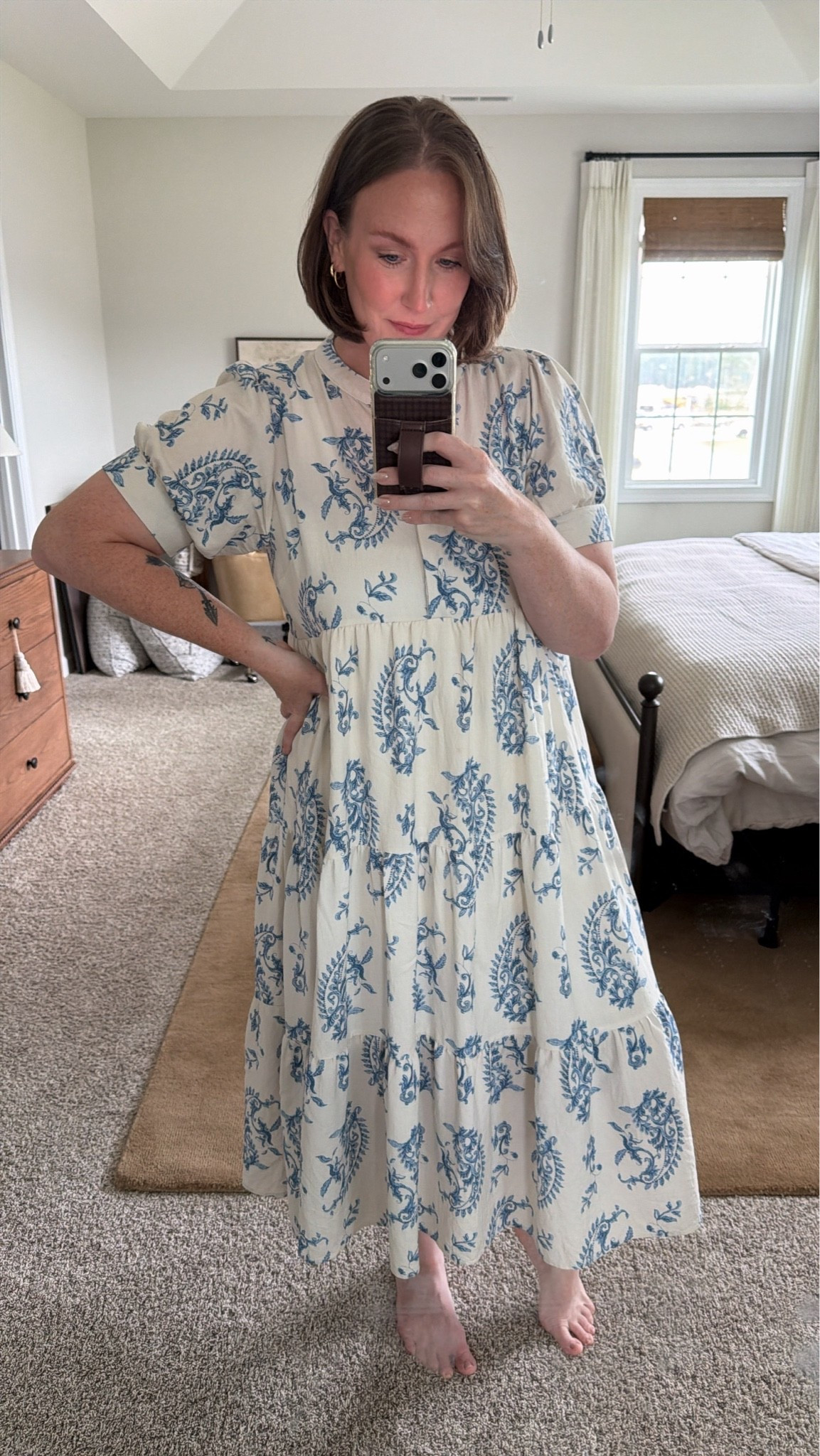 Summer midi dress. Sunday fashion. Summer dresses. Sundress. Blue and white dress.

#LTKmomlife #LTKSeasonal #LTKMidsize