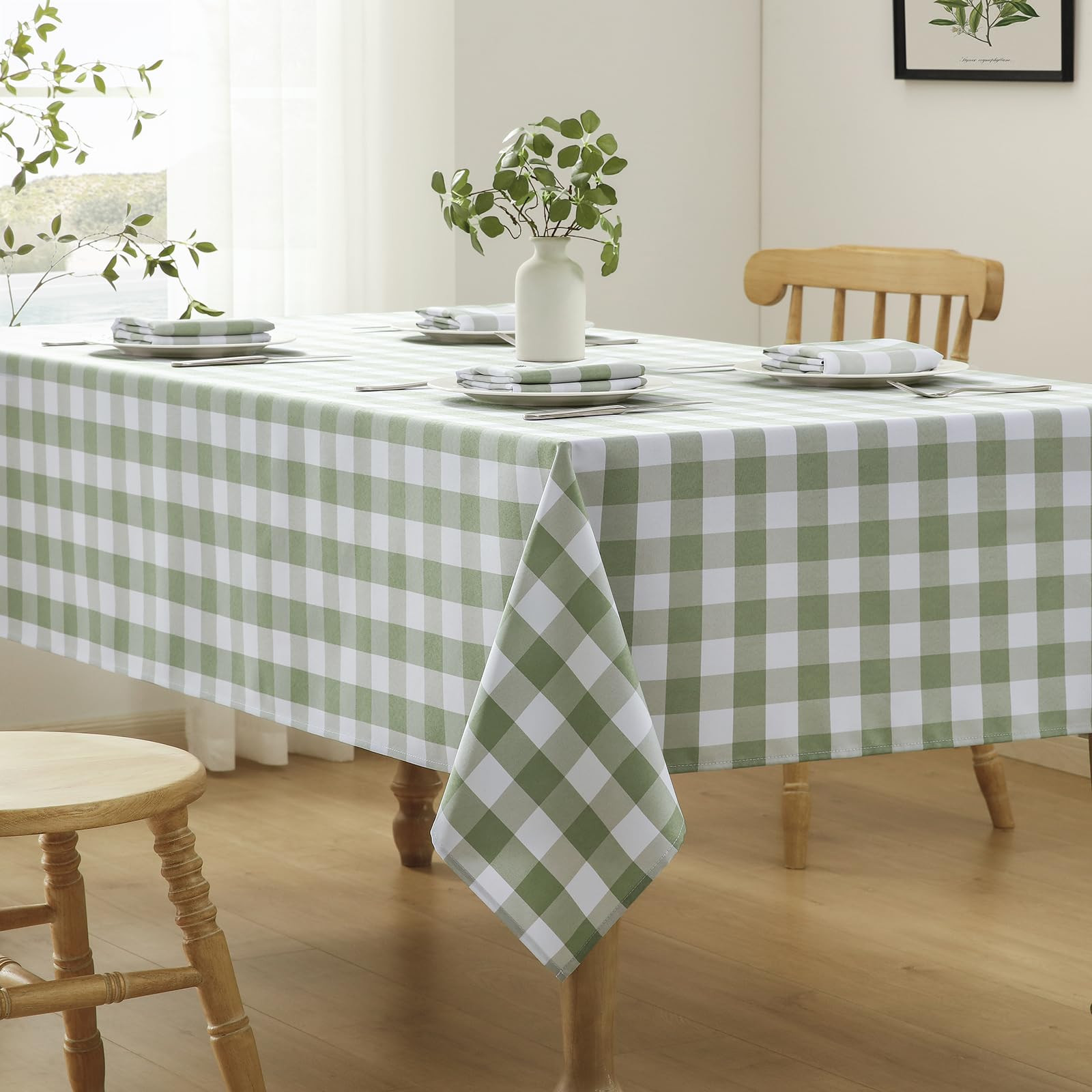 Checkered Tablecloth Rectangle Waterproof Gingham Table Cloth Washable Buffalo Plaid Table Cover ... | Amazon (US)