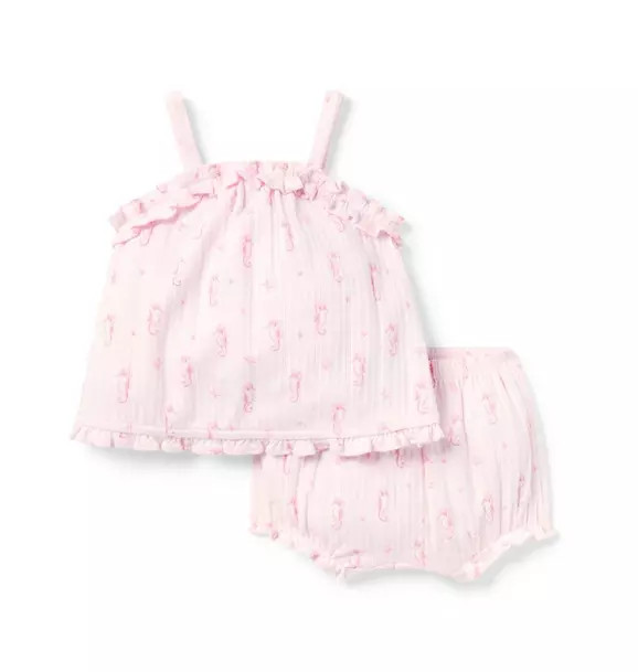 Baby Seahorse Pointelle Matching Set | Janie and Jack