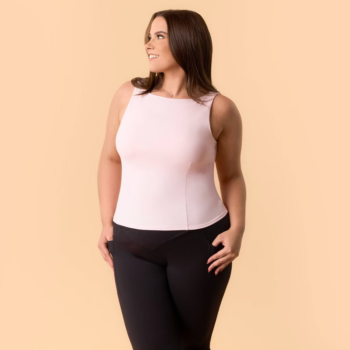 Blogilates Women's Boatneck Crisscross Tank Top | Target