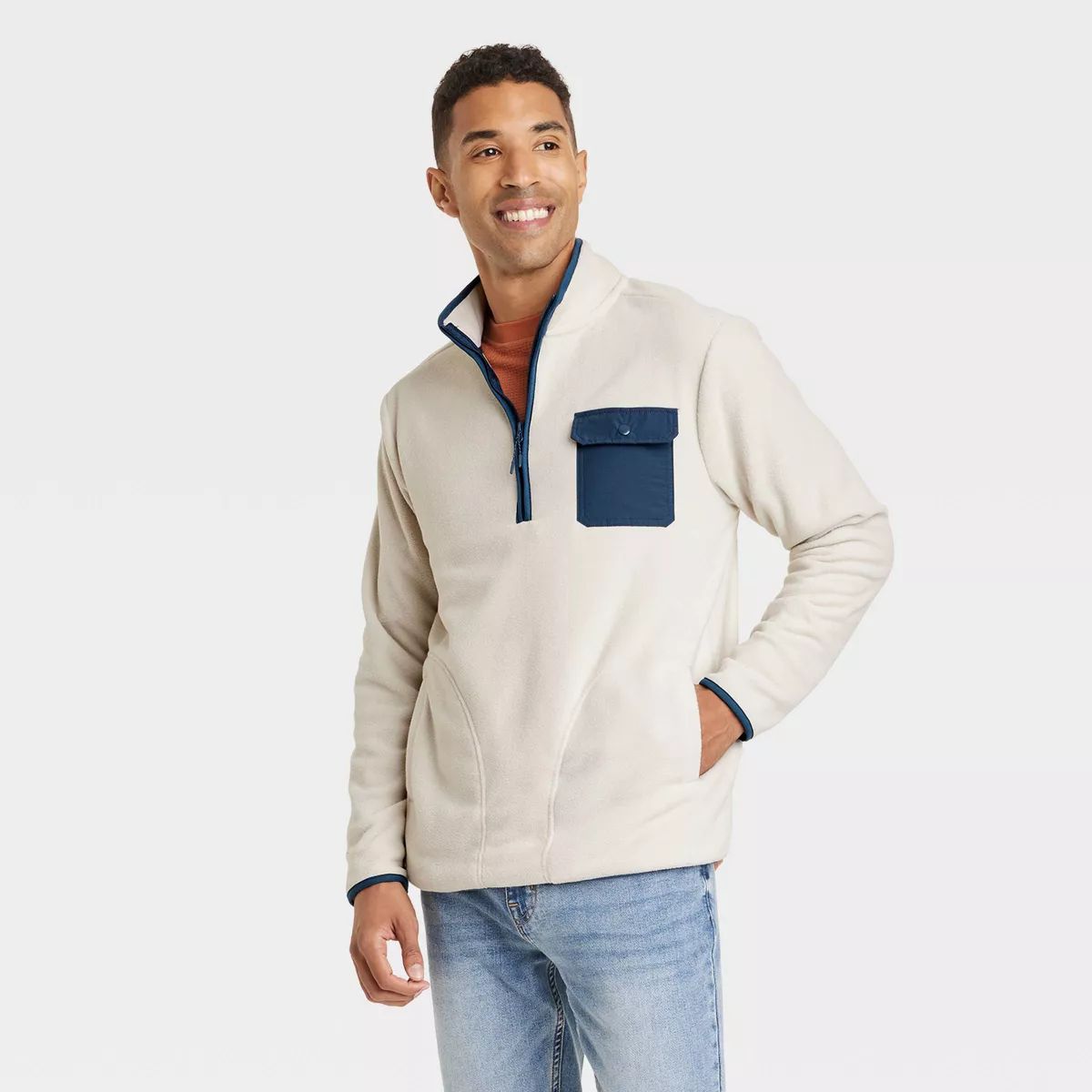 Men's Quarter-Zip Fleece Sweatshirt - Goodfellow & Co™ | Target