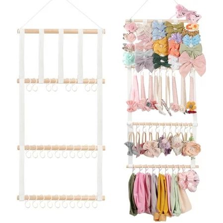 HOMEIU Headband Holder Hair Bow Organizer Set DIY Combination Hanger Supplies for Girls Bedroom Hair | Walmart (US)