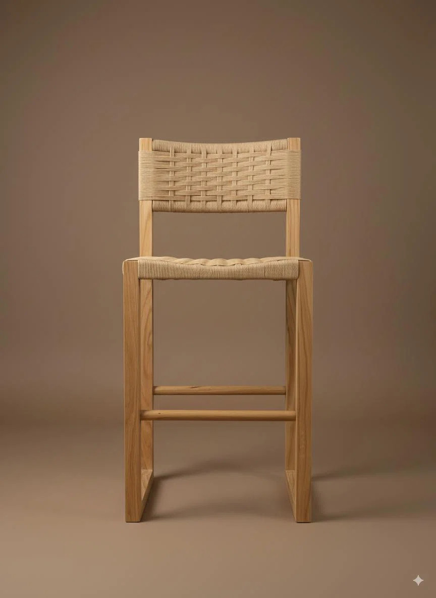 The Coastal Counter Stool — Timeless Craftsmanship With A Hand-woven Paper Cord Seat | Wayfair North America