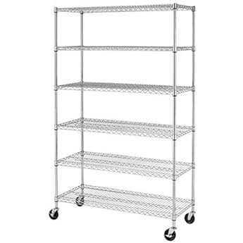 48" Lx18 Wx82 H Wire Shelving Unit Heavy Duty Height Adjustable NSF Certification Utility Rolling St | Amazon (US)