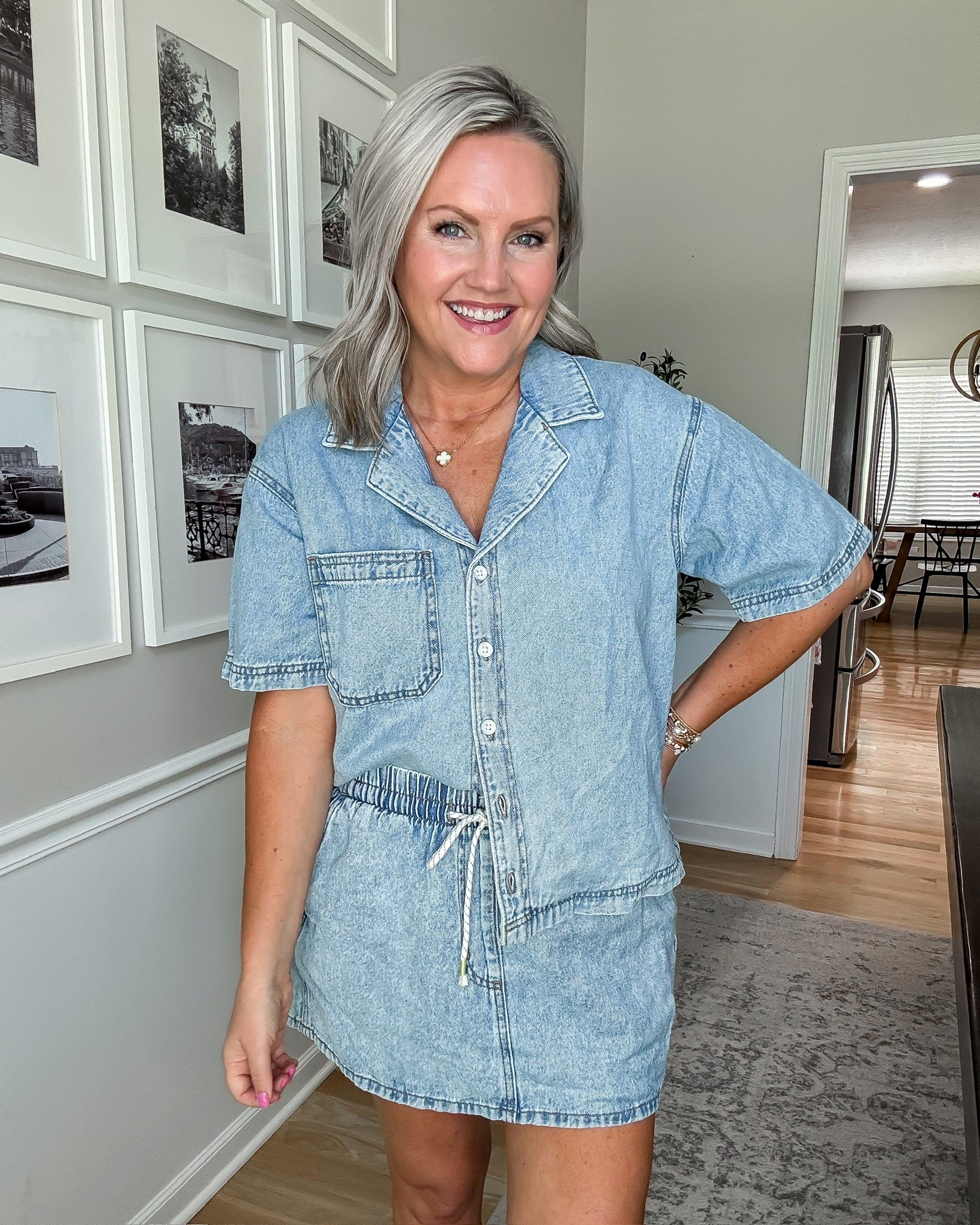 BESTSELLER! This denim set is such a fun alternative to a dress for summer. The matching top and skirt make getting dressed easy, while still looking put together. Perfect for vacations, weekend plans, and those days when you want something cute but comfortable.

denim set, matching set, summer outfit, denim skirt, denim top, vacation outfit, casual chic style, weekend outfit, affordable fashion, summer wardrobe, easy outfit idea, trendy denim, lovelylifestyling

#LTKootd #LTKOver40 #LTKTravel