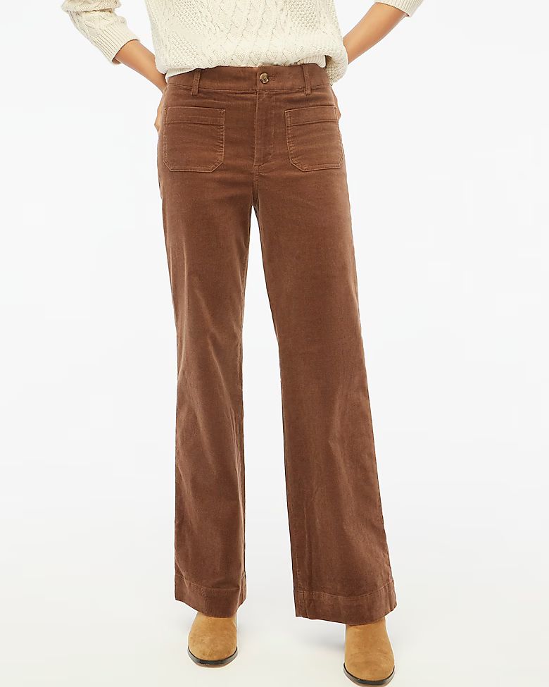 Corduroy high-rise wide-leg patch-pocket pant | J.Crew Factory