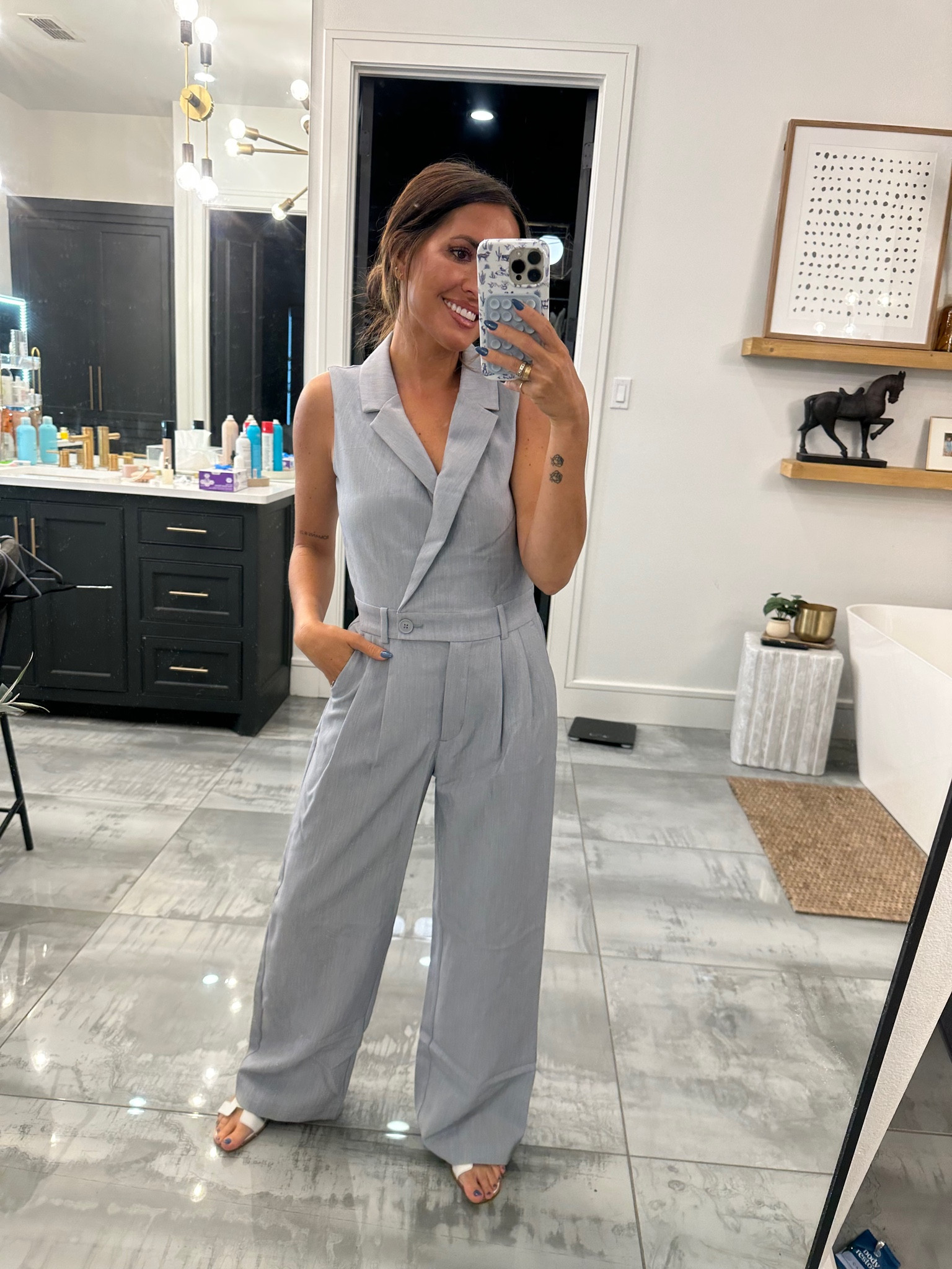 This jumpsuit is absolute perfection! Perfect for the office, date night, etc.!!

#LTKSeasonal #LTKstyletip #LTKworkwear
