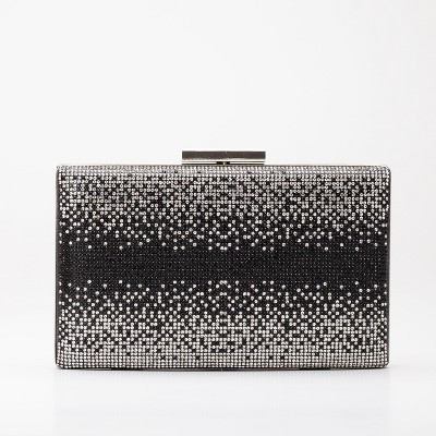 Clara - Black Silver Glitter Evening Clutch black silver standart Forever & Always Shoes US | Target