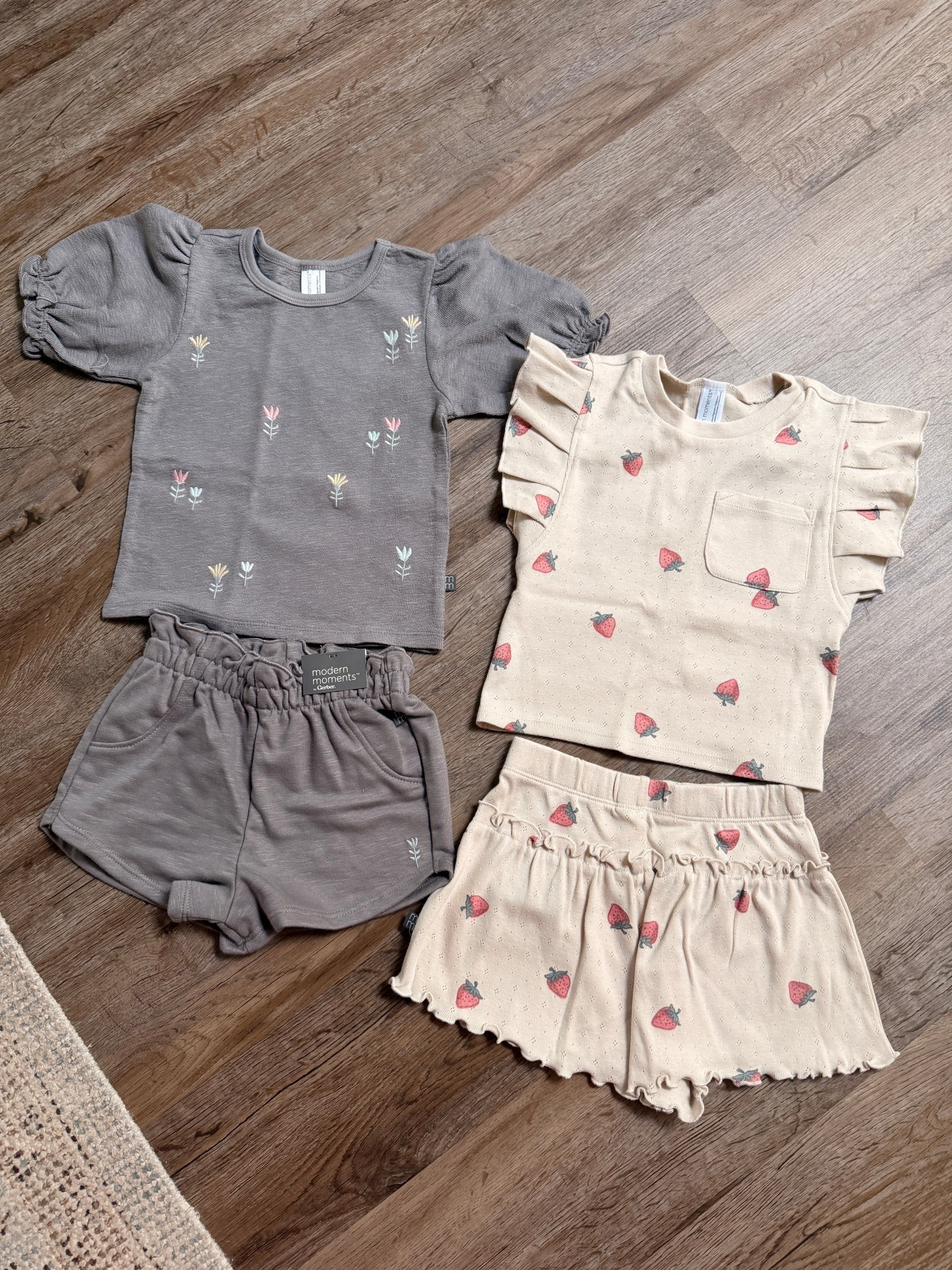 New toddler girls short sleeve short sets for spring! Loving the soft colors and ruffles from Modern Moments🩶🌷

#LTKKids #LTKootd #LTKBaby