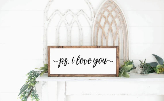 P.S. I love you sign, Farmhouse Sign, Farmhouse Decor, Wedding Gift, Home Decor, Anniversary Gift... | Etsy (US)