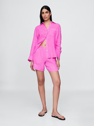 100% Linen Oversized Shirt | Gap (US)