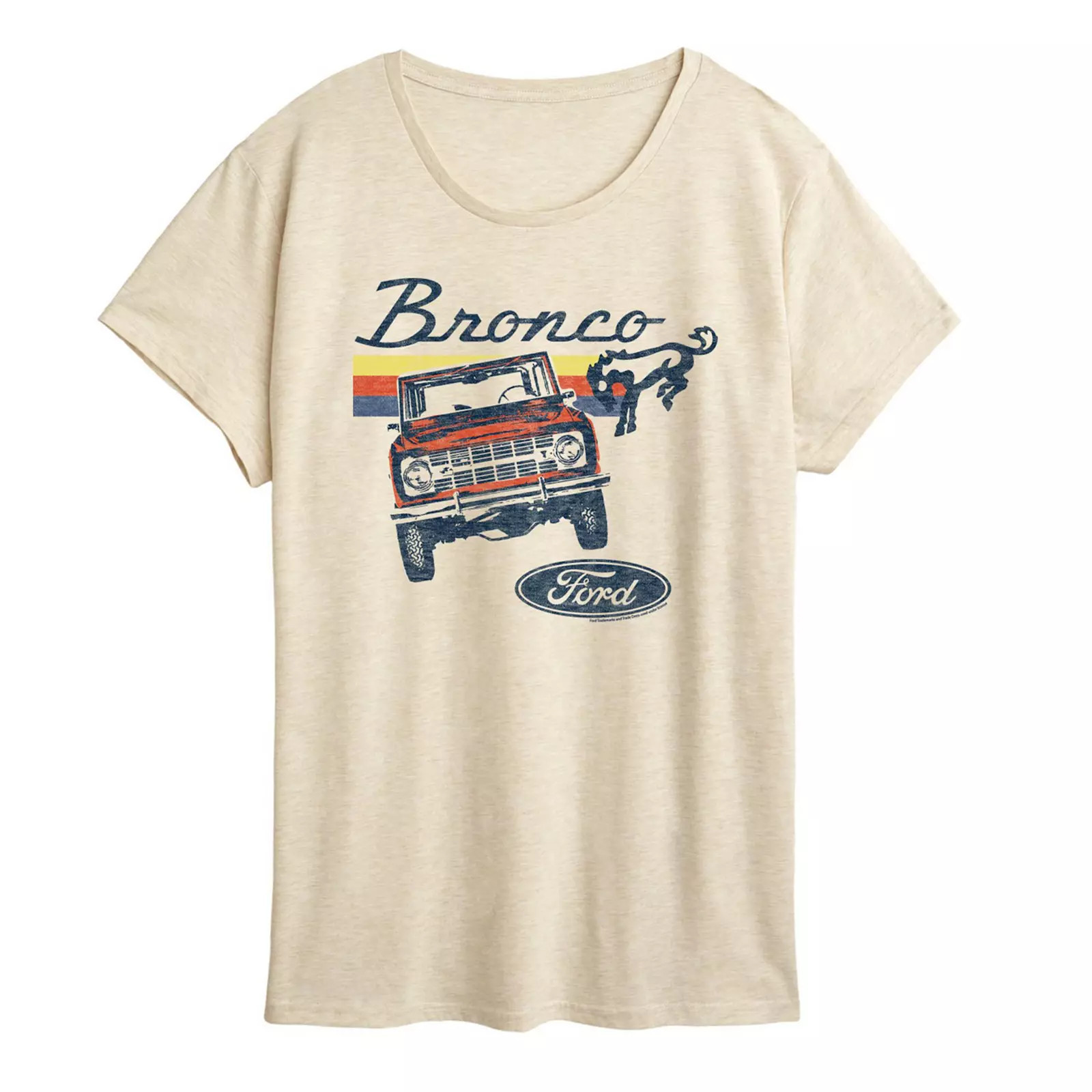 Women's Ford Bronco Stripes Graphic Tee, Size: Medium, Beige | Kohl's