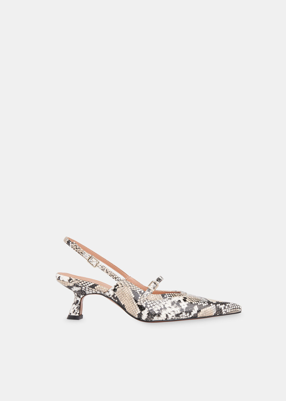 Black/Multi Nila Snake Slingback Heel | WHISTLES | Whistles UK | | Whistles
