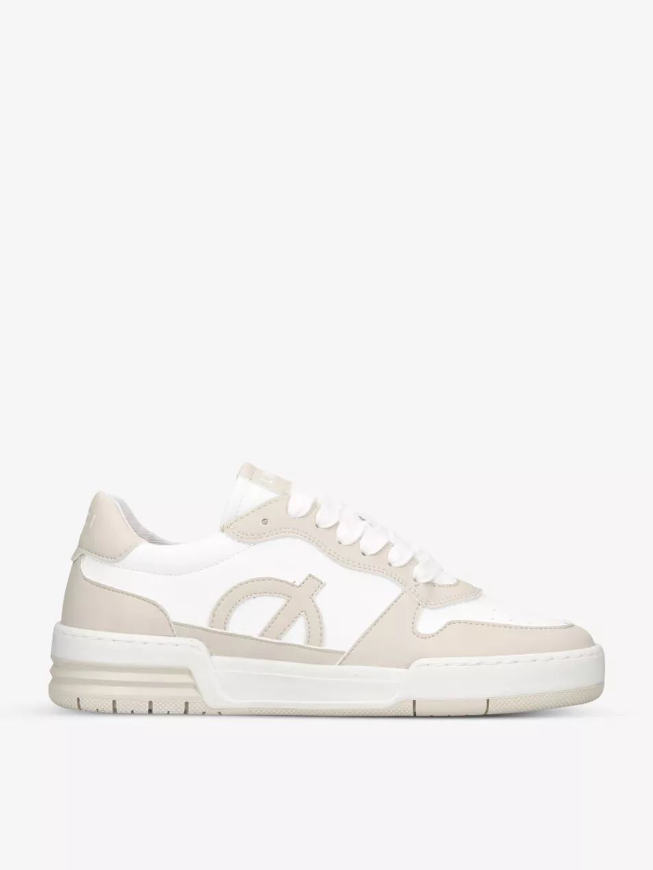 Atom logo-appliqué vegan-leather trainers | Selfridges