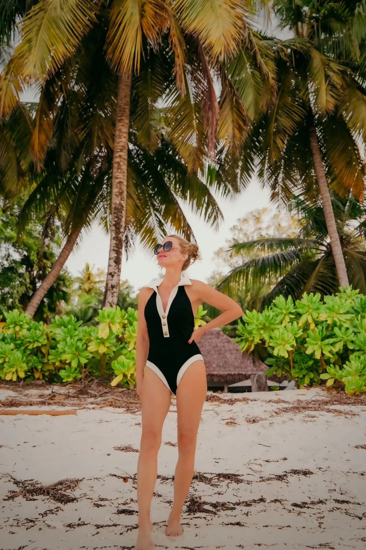 This one-piece? Let’s just say it’s an instant confidence booster. The color-blocking is genius — that white line down the front center makes the body look slimmer and draws the eye up towards your chest and face. The fabric is soft and stretchy, so you will not be pulling or tugging all day.

And — maybe I buried the lead — full bum coverage. Almost a novelty in today’s suits. 😄

Luxe-looking, next-level comfortable, and it just makes you feel good. Which is exactly what a great swimsuit is supposed to do. TTS. 

#LTKTravel #LTKOver40 #LTKSwim
