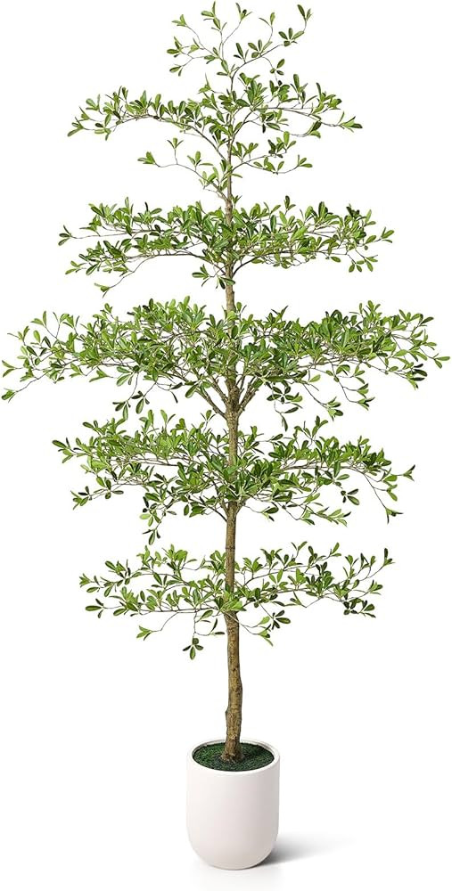 VeriNatural 9FT Artificial Black Olive Tree Indoor with White Planter – Tall Luxury Faux Olive ... | Amazon (US)