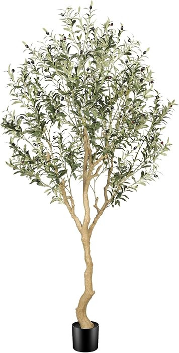 Faux Olive Tree 7ft - Tall Outdoor Olive Tree UV Resistant with Realistic Leaves and Natural Trun... | Amazon (US)