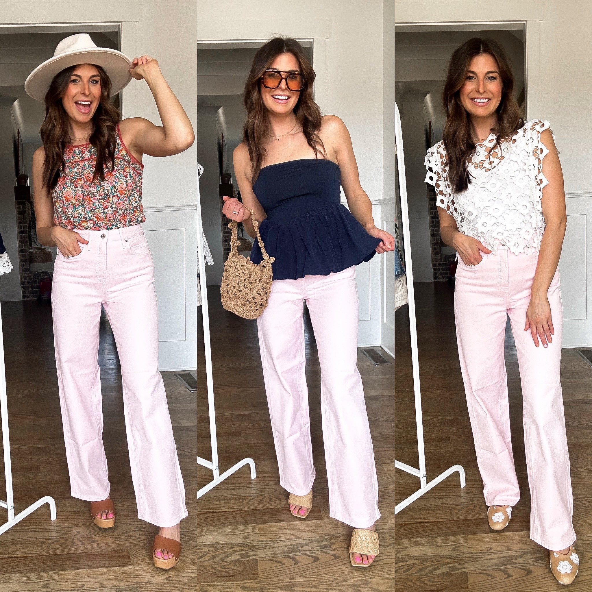 Pink pants 3 ways wearing a 4

#LTKSpringSale #LTKStyleTip #LTKFindsUnder100