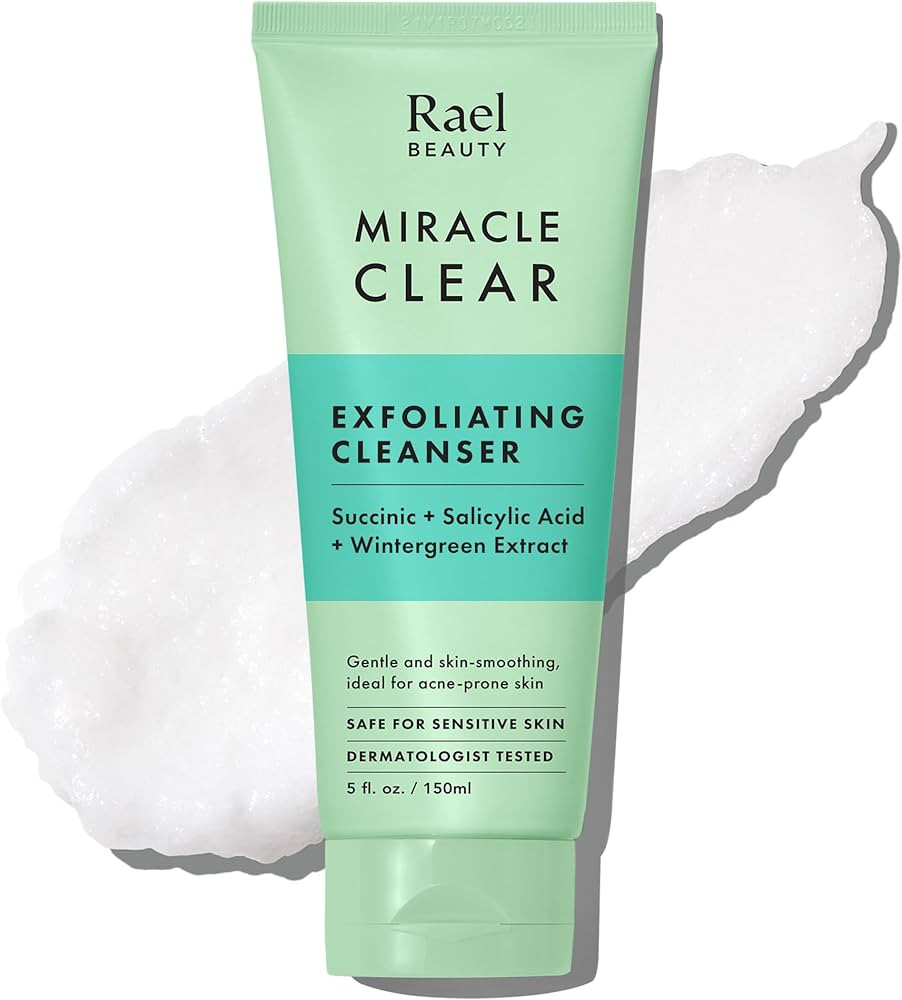 Rael Face Wash, Miracle Clear – Gentle Exfoliating Cleanser with Succinic Acid & Minerals, Kore... | Amazon (US)